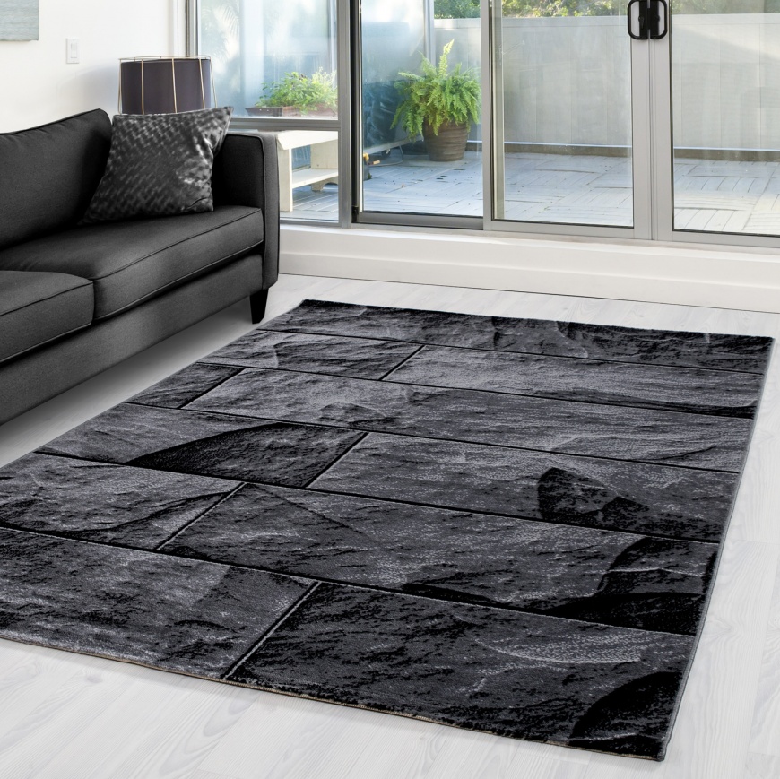 Parma Designer Black Rug